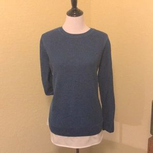 Hilary Radley Crewneck Sweater w/ Dress shirt.